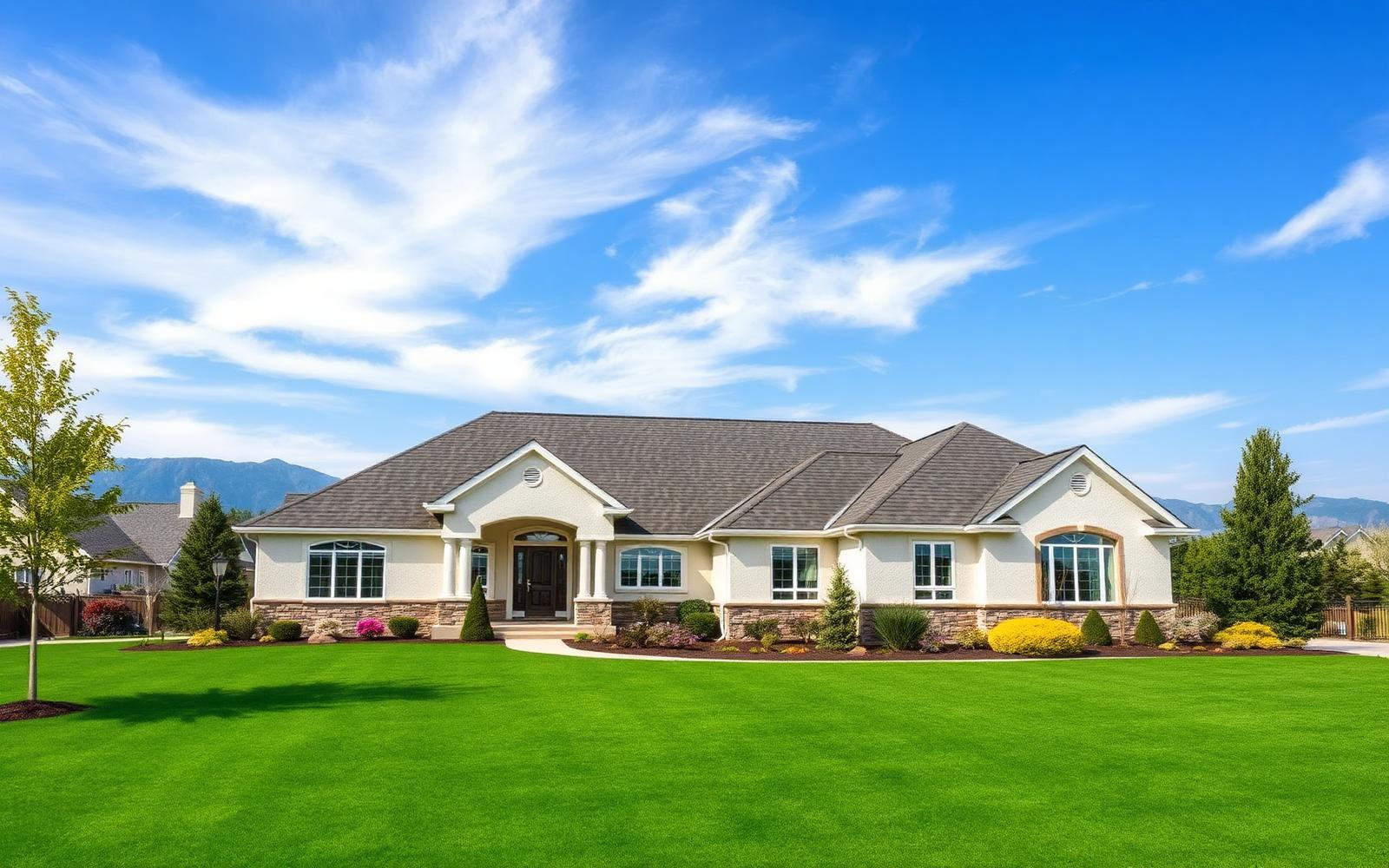 Manicured front yard